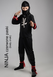 NINJA-CZERWONE-PASKI-BIAY-ZNAK